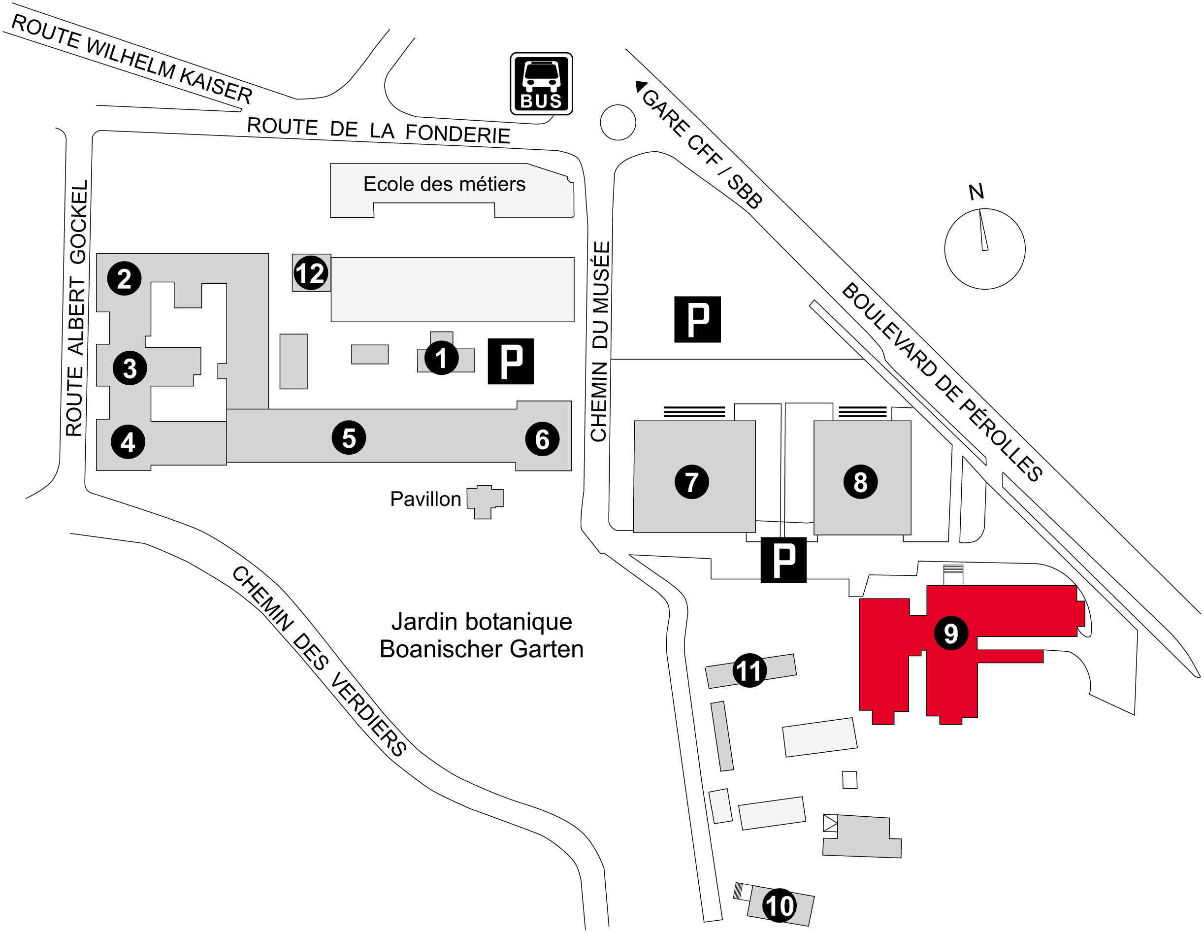map of the science campus